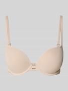 BOSS Push Up BH mit Spitzenbesatz Modell 'PURE' in Beige, Größe 75B