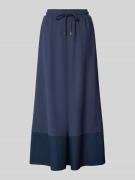 MM Ausgestellter Maxi-Rock aus Baumwoll-Mix Modell 'PABLO' in Marine, ...