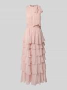 Neo Noir Maxikleid im Stufen-Look Modell 'MARLI SOLID CHIFFON DRESS' i...
