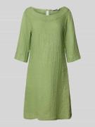 ZABAIONE Leinenkleid mit Rundhalsausschnitt Modell 'Le44tizia' in Hell...