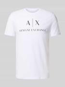ARMANI EXCHANGE Slim Fit T-Shirt aus reiner Baumwolle mit Logo-Print i...