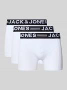 Jack & Jones Trunks mit elastischem Logo-Bund im 3er-Pack in Weiss, Gr...