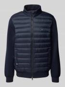 Tommy Hilfiger Regular Fit Stepp-Sweatjacke mit Stoffärmeln in Marine,...