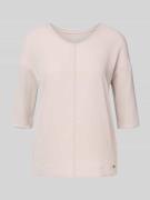 Marc Cain Relaxed Fit T-Shirt aus Baumwoll-Elasthan-Mix mit Ziernaht i...