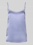 Marc Cain Seidentop mit Spitzenbesatz in Lavender, Größe 34