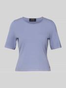 Marc Cain Strickshirt aus Viskose-Mix mit Rundhalsausschnitt in Lavend...