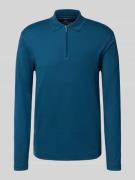 Christian Berg Men Slim Fit Poloshirt mit Reißverschluss in Petrol, Gr...