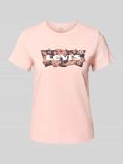 Levi's® T-Shirt mit Label-Print und Rundhalsausschnitt in Altrosa, Grö...