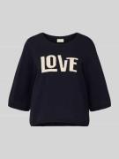 Milano Italy Oversized Strickpullover mit 3/4-Ärmel in Marine, Größe X...