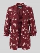 Pieces Regular Fit Blazer mit 3/4-Arm Modell 'BOSELLA' in Dunkelrot Me...