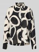 Someday Relaxed Fit Bluse im Allover-Look Modell 'Zirveli' in Black, G...