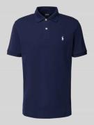 Polo Ralph Lauren Slim Fit Poloshirt mit Label-Stitching in Dunkelblau...