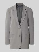 Review Blazer mit Reverskragen in Mittelgrau, Größe L