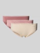 Sloggi Slip mit Spitzen-Bordüre Modell 'Crush' im 3er-Pack in Mauve, G...