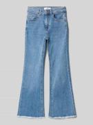 Mango Wide Fit Jeans mit Logo-Patch in Blau, Größe 122