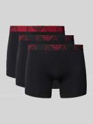 Emporio Armani Boxershorts mit elastischem Logo-Bund im 3er-Pack in Bl...