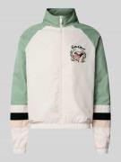 CARLO COLUCCI Sweatjacke mit Stehkragen in Offwhite, Größe S