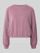 EA7 Emporio Armani Sweatshirt mit Kontraststreifen in Rose, Größe L