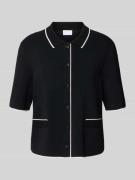 Jake*s Collection Strickjacke mit Knopfleiste in Black, Größe XS