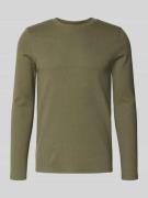 MCNEAL Longshirt mit Rundhalsausschnitt in Oliv Melange, Größe L