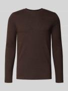 MCNEAL Longshirt mit Rundhalsausschnitt in Schoko Melange, Größe L