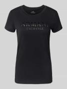 ARMANI EXCHANGE T-Shirt mit Ziersteinbesatz und Rundhalsausschnitt in ...