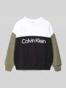 Calvin Klein Jeans Sweatshirt mit Label-Print in Black, Größe 140