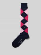 Burlington Socken mit geripptem Abschluss in Blau, Größe 36-41