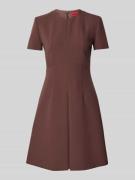 HUGO A-Linien-Kleid mit Viskose-Anteil Modell 'KILAME' in Schoko, Größ...