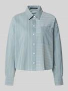 Luisa Cerano Regular Fit Bluse mit Brusttasche in Bleu, Größe 36