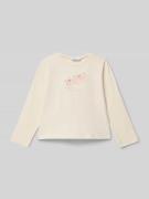 Mayoral Regular Fit Longsleeve Statement-Print in Offwhite, Größe 104