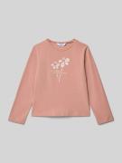 Mayoral Regular Fit Longsleeve Statement-Print in Rosa, Größe 104