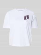 Rich & Royal T-Shirt mit Motiv-Print in Weiss, Größe L