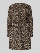 Only Tailliertes Blusenkleid mit Allover-Muster Modell 'CORY' in Black...