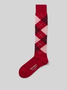 Burlington Kniestrümpfe mit Argyle-Print Modell 'Marylbone' in Bordeau...