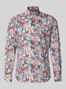 OLYMP Level Five Slim Fit Business-Hemd mit Kentkragen im Allover-Look...