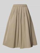 Christian Berg Woman Selection Midirock mit elastischem Bund in Khaki,...