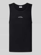 Les Deux Tanktop mit Label-Stitching Modell 'Arthur' in Black, Größe L