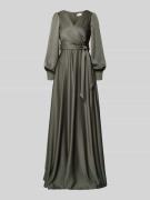 Jake*s Cocktail Abendkleid mit V-Ausschnitt in Oliv, Größe 32