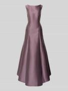 Swing Abendkleid mit U-Boot-Ausschnitt in Lila, Größe 34