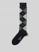 Burlington Socken mit geripptem Abschluss in Black, Größe 36-41
