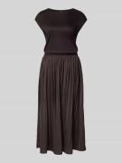 OPUS Midikleid aus Viskose im 2-in-1-Look Modell 'Wabella' in Schoko, ...