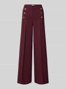 SEDUCTIVE Marlenehose mit Zierknöpfen Modell 'BRIDGET' in Bordeaux, Gr...