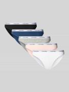 Calvin Klein Underwear Slip mit Logo-Stitching Modell 'Bikini' im 5er-...
