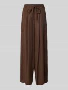More & More Stoffhose mit elastischem Bund in Schoko, Größe 34