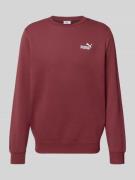 PUMA PERFORMANCE Sweatshirt mit Label-Stitching in Bordeaux, Größe L
