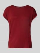 Vero Moda Regular Fit T-Shirt aus Lyocell-Mix Modell 'AVA' in Rostrot,...