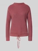Jake*s Casual Strickpullover mit gerippten Abschlüssen in Altrosa, Grö...