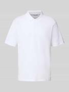 Jack & Jones Poloshirt mit kurzer Knopfleiste in Weiss, Größe L