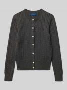 Polo Ralph Lauren Teens Strickjacke mit Zopfmuster und Label-Stitching...